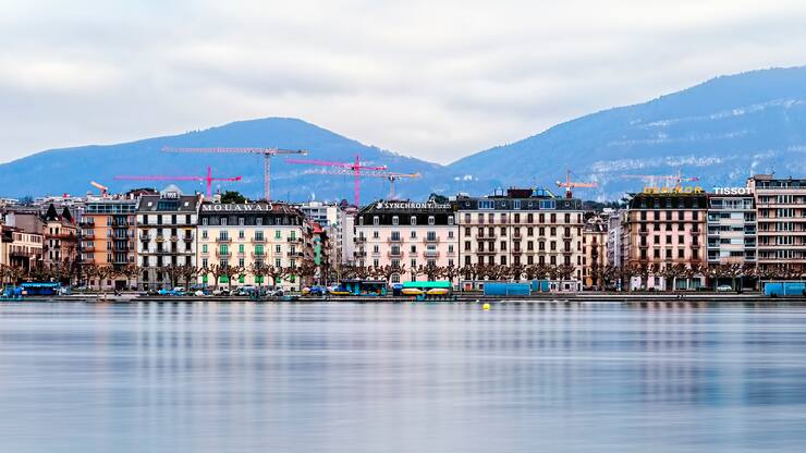 Geneva old town area. Switzerland. 2018.