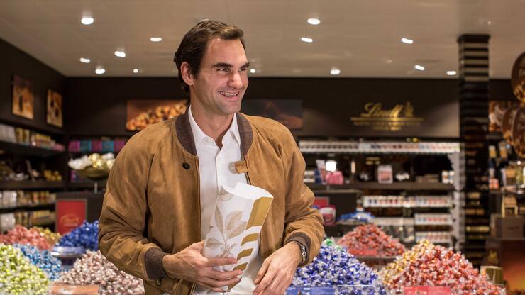 Auch als Schleckmaul ist Roger Federer sportlich topfit.