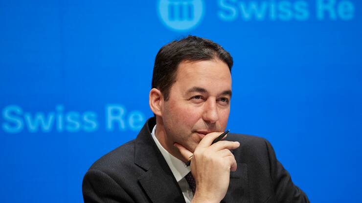 Christian Mumenthaler Group CEO Swiss Re, waehrend der Bilanzmedienkonferenz zum Jahresergebnis 2019 der Swiss Reinsurance Company Ltd (Swiss Re) am Donnerstag, 20. Februar 2020, in Zuerich. (PPR/Moritz Hager)