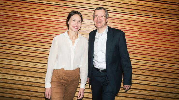 Nadja Bleuler  gemeinsam mit Lukas Dörig von Marcuard Family Office Ltd.