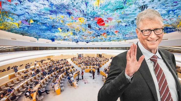 Bill Gates unterstützt mit ­seiner Gates Foundation in der Schweiz vor allem Organisationen der ­Vereinten Nationen (im Bild Plenarsaal der UNO in Genf).