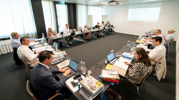 In diesem Raum bei der SIX Group in Zürich trifft sich die Schlussjury zur Ermittlung der Besten.