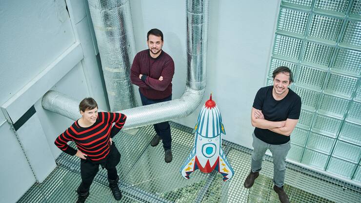 Sandra Tobler, Claudio Marforio (l.) und Nikos Karapanos stärken mit Futurae den Schutz der Privatsphäre.