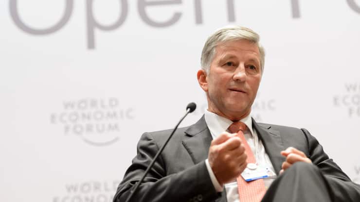 Rolf Doerig, Chairman of Adecco Group speaks during the "Open Forum" on the sideline of the 46th Annual Meeting of the World Economic Forum, WEF, in Davos, Switzerland, Friday, January 22, 2016. The overarching theme of the Meeting, which takes place from 20 to 23 January, is "Mastering the Fourth Industrial Revolution". (KEYSTONE/Laurent Gillieron)