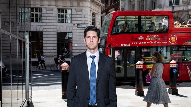 Beat Cabiallavetta, partner Goldmann Sachs, photographed Goldman Sachs International, Peterborough Court, Fleet Street, London, UK, Europe