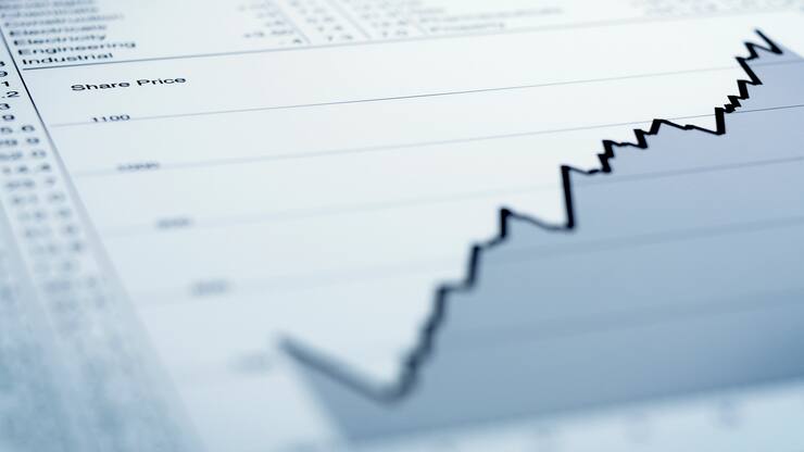 Steigende Aktienkurse im Blick.