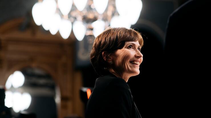 Regula Rytz, PrÃ¤sidentin der GrÃ¼nen. Wahlen 2019. (Bild: Christoph Ruckstuhl / NZZ)