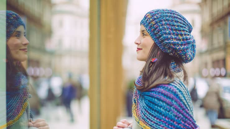 Young woman is having fun in the city