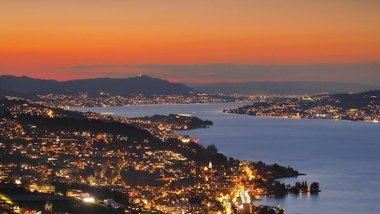 Blick über die Zürichseeregion.