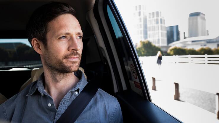 John McManus im Auto