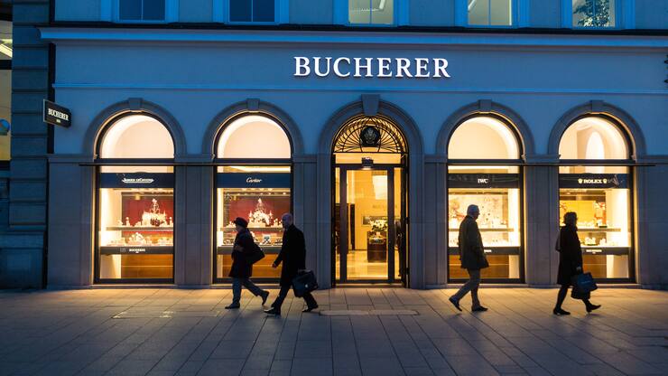 DEU, Deutschland, Hamburg: Filiale Bucherer Juwelier, JungfernstiegDEU Germany Hamburg Branch Bucherer Jeweler Jungfernstieg