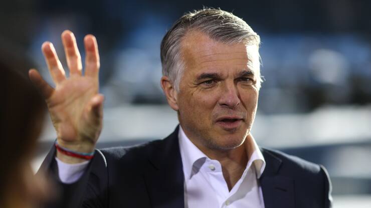 Sergio Ermotti, chief executive officer of UBS Group AG, gestures as he speaks during a Bloomberg Television interview on day three of the World Economic Forum (WEF) in Davos, Switzerland, on Thursday, Jan. 23, 2020. World leaders, influential executives, bankers and policy makers attend the 50th annual meeting of the World Economic Forum in Davos from Jan. 21 - 24. Photographer: Simon Dawson/Bloomberg