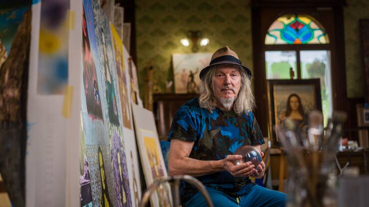 Wolfgang Beltracchi in seinem Atelier