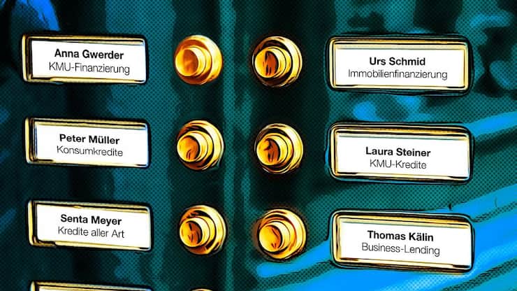 Türklingel mit vergoldeten Klingelknöpfen