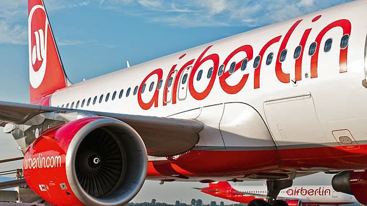Ein Flugzeug von Airberlin.
