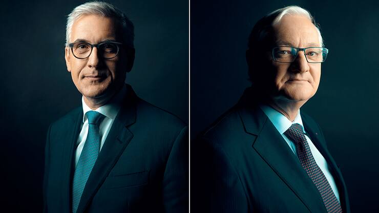 Peter Voser (r.) und Ulrich Spiesshofer