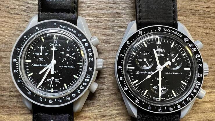 Ein Reddit-User hat eine gefälschte Moonswatch mit einer echten verglichen