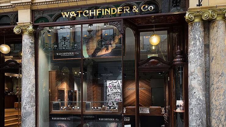 Watchfinder-Filiale in Leeds, Grossbritannien.