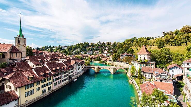 View of Bern Old Town in Switzerland.
