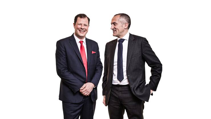 CEO Thomas Oetterli (l.) und VR-Präsident Silvio Napoli von Schindler