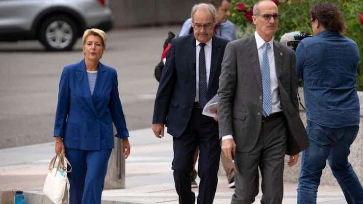 Bundespräsidentin Karin Keller-Sutter und Bundesrat Guy Parmelin trafen am Mittwoch, 6. August 2025, in Washington ein.