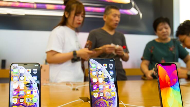 iPhones werden in China zum Verkauf angeboten