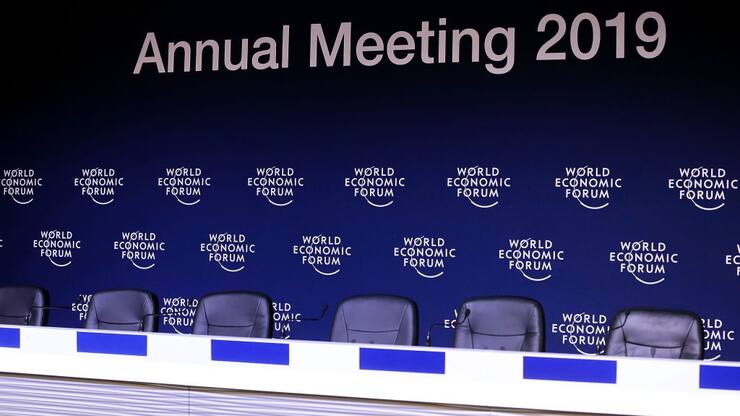 DAVOS, SWITZERLAND - JANUARY 21: Preparations are made ahead of the 49th World Economic Forum (WEF) annual meeting bringing together business leaders and international political leaders to discuss 'Globalization 4.0: Shaping a Global Architecture in the Age of the Fourth Industrial Revolution' in Davos, Switzerland on January 21, 2019. (Photo by Dursun Aydemir/Anadolu Agency/Getty Images)