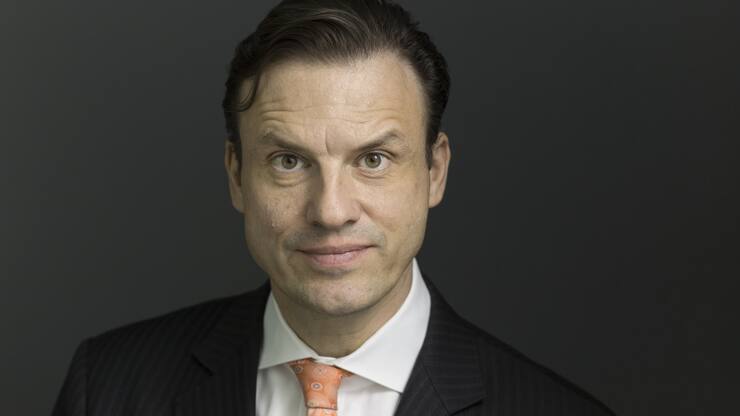 Portrait of Patrick Frost, CEO of Swiss Life Group, taken in Zurich, Switzerland, on March 14, 2017. (KEYSTONE/Gaetan Bally)Patrick Frost, CEO der Swiss Life-Gruppe, portraitiert am 14. Maerz 2017 in Zuerich. (KEYSTONE/Gaetan Bally)