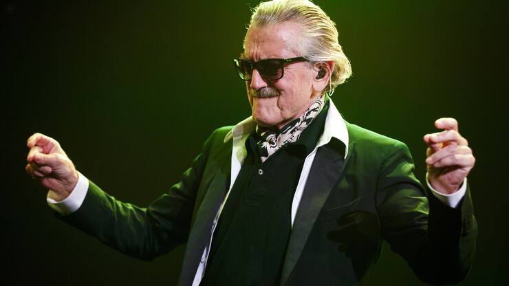 Dieter Meier of the Swiss iconic electronic music band "Yello", performs on the stage of the Montreux Jazz Lab during the 51st Montreux Jazz Festival, in Montreux, Switzerland, Wednesday July 12 2017. The event runs from 30 June to 15 July. (KEYSTONE/Valentin Flauraud)