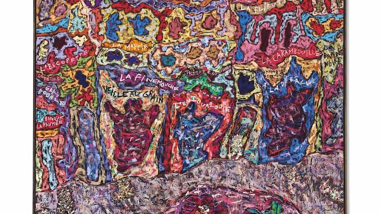 Bilder von Soulages, Dubuffet und hartung