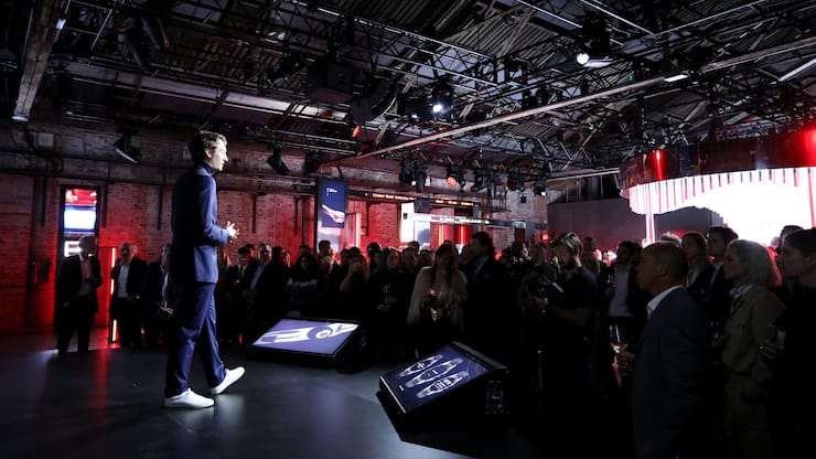 NEW YORK, NEW YORK - MARCH 12: Frederic Arnault,.Chief Strategy & Digital Officer TAG Heuer speaks onstage during The Launch of The New Connected Watch by TAG Heuer at The Caldwell Factory on March 12, 2020 in New York City. (Photo by Brian Ach/Getty Images  for TAG Heuer )