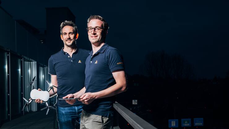 Lorenz Meier (r.) und Kevin Sartori von Auterion 