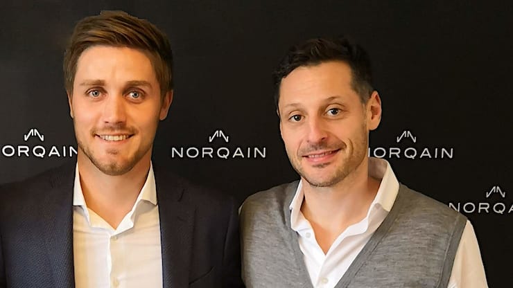 orqain-CEO Ben Küffer (l.) und Ex-NHLWeltklasse-Verteidiger Mark Streit.