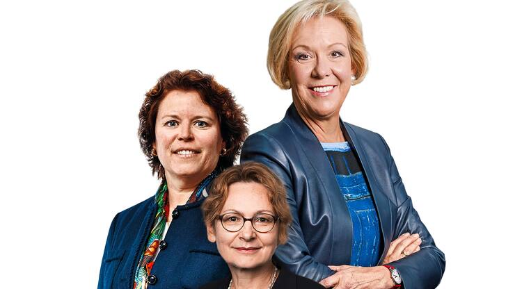 Wanda Eriksen-Grundbacher (RAB), Anne Eckhardt (Ensi) und Monika Ribar (SBB, v.l.)