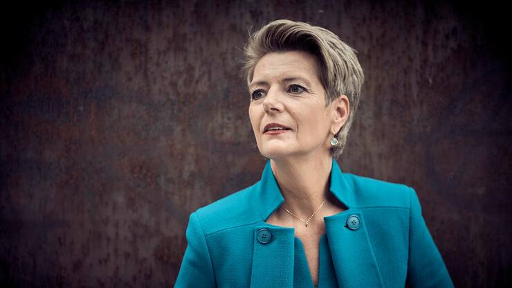 Ständeratspräsidenten Katrin Keller-Sutter am Freitag 21. September bei ihrem BÃ¼ro in St.Gallen.