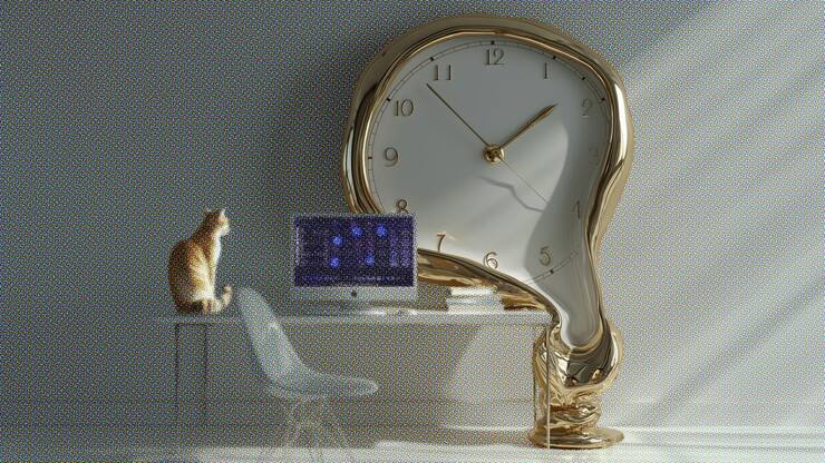 Wenn die Grenzen zwischen Arbeits- und Freizeit zerfliessen: Im Homeoffice folgen die wenigsten der Eight-to-five-Regel. (Diese Illustration wurde von einem KI-Modell generiert und von einem Menschen überprüft und finalisiert.)