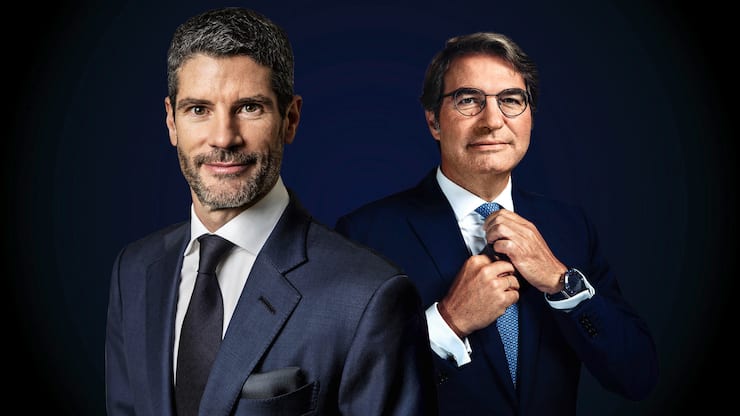 Chefs mit ambitionenDer eine, Stefan Bollinger von ­Julius Bär (links), muss seine Bank zum Fliegen bringen, der andere, Giorgio Pradelli von EFG, muss sicherstellen, dass der Höhenflug andauert.