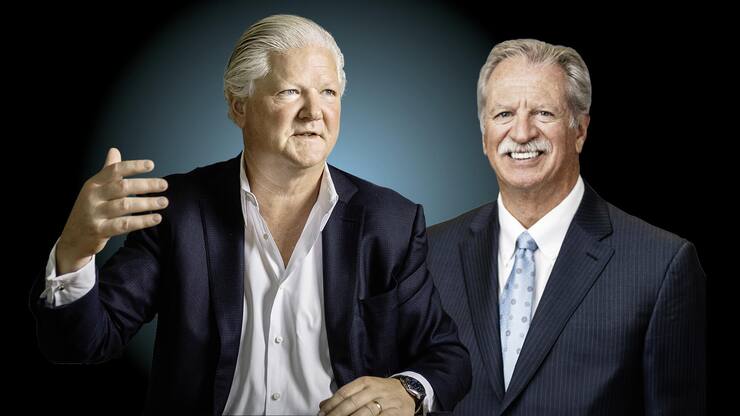 <p>CEO David ­Endicott (l.) und Präsident Michael Ball sorgen mit Alcon derzeit nicht für Euphorie, doch Besserung ist in Sicht.</p>