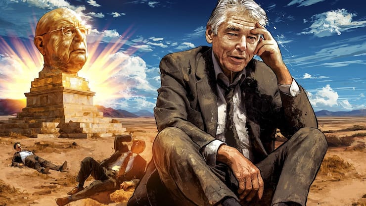 <p>Unterlegen gegen Klaus Schwab: Peter Brabeck (vorn), Børge Brende (Mitte), Thomas ­Buberl.</p>