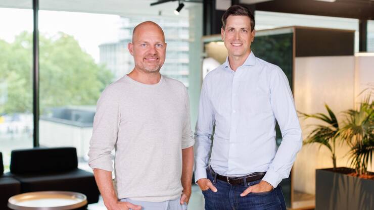 <p>Pair-Finance-­Gründer Stephan Stricker (l.) und Schweiz-Chef Marko Kusigerski vereinen Inkasso mit Marketing.</p>