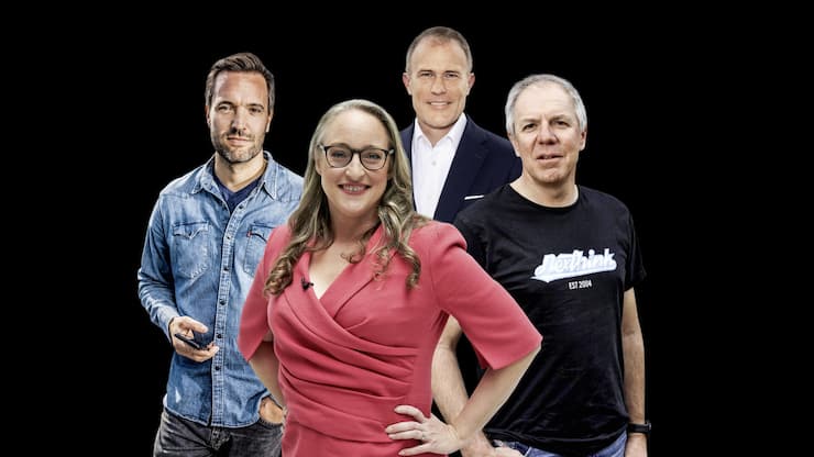 <p>Einige der Mentoren (v.l.): Samuel Müller, Scandit; Bettina Hein, «Die Höhle der Löwen»-­Jurorin; Dorian Selz, Squirro; Vincent Bieri, Nexthink.</p>