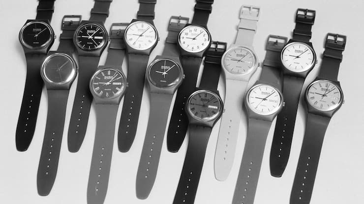 <p>Die Swatch-Modelle aus der ersten Serie von 1983.</p>
