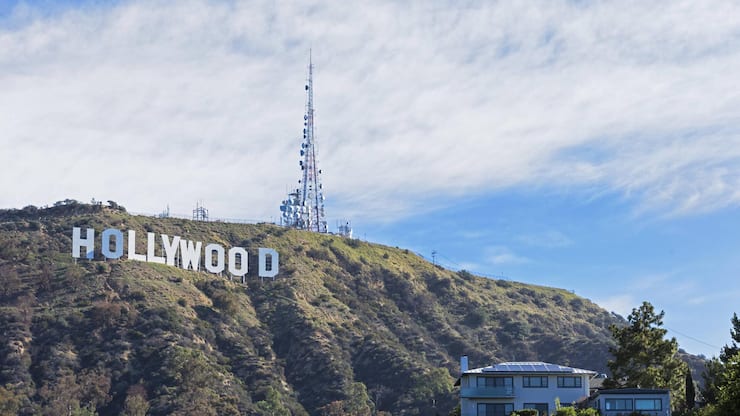 USA California Los Angeles Hollywood Hill Hollywood Sign PUBLICATIONxINxGERxSUIxAUTxHUNxONLY FOF