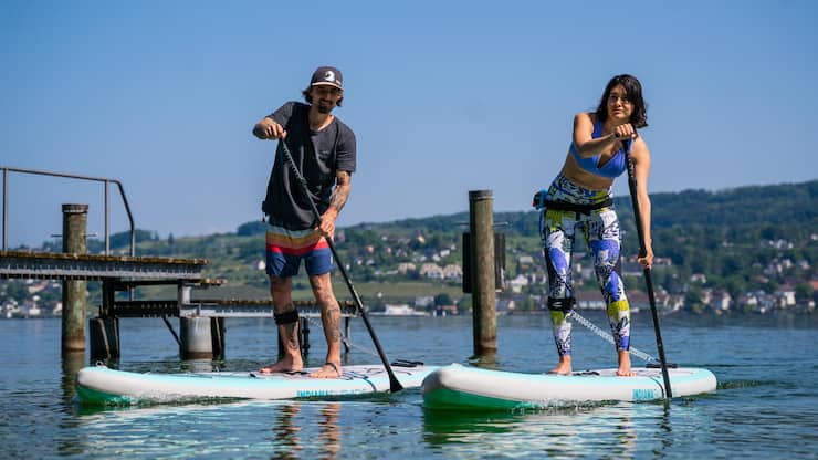 <p>Jetzt paddeln sie wieder: SUP-Begeisterte auf dem Zürichsee</p>