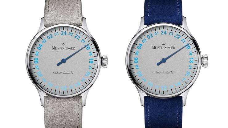 <p>Das neueste Modell von MeisterSinger zeigt die verbleibenden Stunden des Tages an, mit gegen den Uhrzeigersinn angeordneten Ziffern.</p>