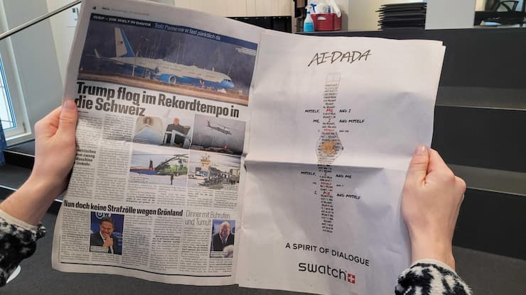 <p>Diese ganzseitige Werbeanzeige hat Swatch in verschiedenen Schweizer Zeitung geschaltet – unter anderem im Blick.</p>