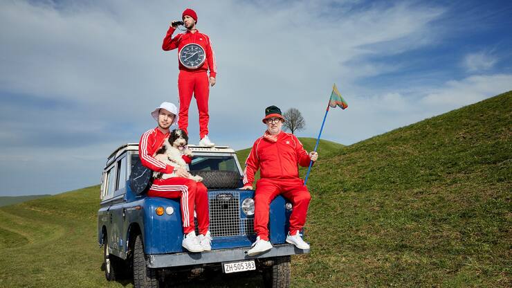 Die Youngsters Daniel und Massimo Dreifuss mit Vater Daniel.