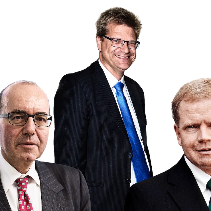 Im Herbst 2017 löste René Buholzer (m.) den langjährigen Chef Thomas Cueni (l.) ab. Es folgten mehrere Abgänge, nun geht auch der in Bern bestens vernetzte Bruno Henggi (r.).