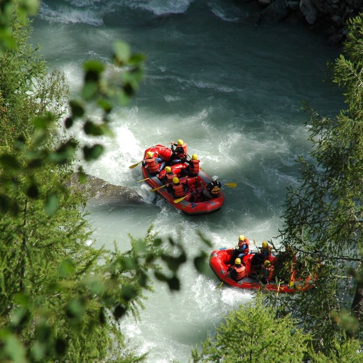 Riverrafting bei Scuol.