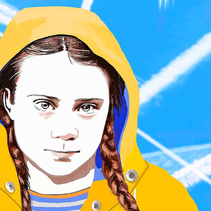 Greta Thunberg Fliegen